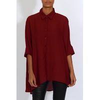 Wine Red Oversize Shirt
