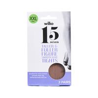 wilko tff tights mink 15d xxl 3pk