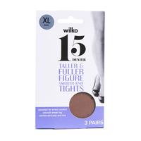 Wilko TFF Tights Mink 15D XL 3pk