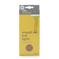 Wilko Functional Smooth Knit Tights Natural Large 5pk