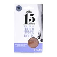 wilko tff tights honey 15d xl 3pk