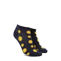 Winking Face Print Ankle Socks