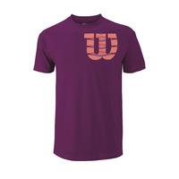 Wilson Shoulder W Cotton Mens T-Shirt - Purple, XXL