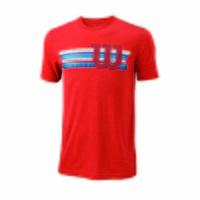 wilson stripe w tech mens t shirt red xl