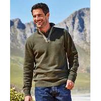 williams brown zip neck jumper