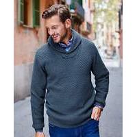 williams brown shawl neck jumper