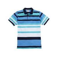 williams brown stripe polo shirt