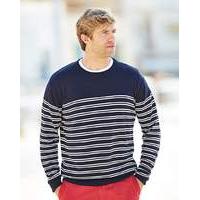 williams brown crew neck stripe jumper