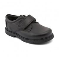 Will, Black Leather Boys Riptape School Shoes