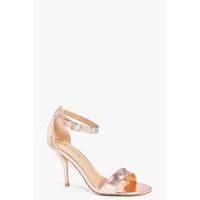 Wide Fit Low Heel Two Part - rose gold