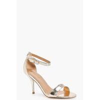 Wide Fit Low Heel Two Part - gold