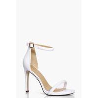Wide Fit Two Part Heels - white