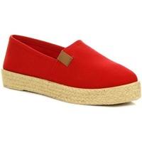 Wishot Czerwone Espadryle Slip ON women\'s Espadrilles / Casual Shoes in red