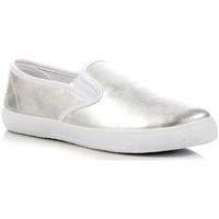 wishot srebrne slip on z poyskiem womens slip ons shoes in silver