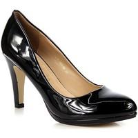 Wishot Czarne Lakierowane NA Platformie women\'s Court Shoes in black
