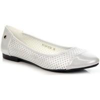 wishot srebrne aurowe womens shoes pumps ballerinas in silver