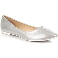 wishot srebrnobiae womens shoes pumps ballerinas in silver