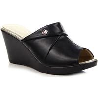 wishot czarne na womens mules casual shoes in black