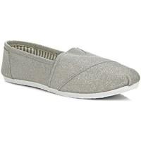 wishot srebrne slip on poyskujce tomsy womens slip ons shoes in silver