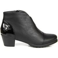 Wishot Czarne Ocieplane Komfortowe women\'s Low Ankle Boots in black