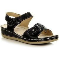 wishot czarne komfortowe womens sandals in black