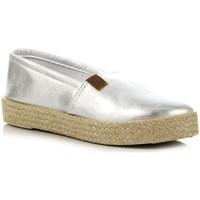 Wishot Srebrne Espadryle Z Po?yskiem Tomsy women\'s Shoes (Trainers) in Silver