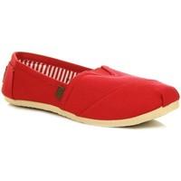 Wishot Czerwone Tomsy Wsuwane women\'s Shoes (Trainers) in red