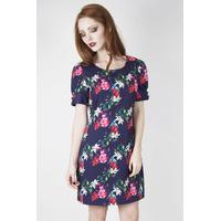 winter garden print dress