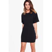 wiggle bodycon dress black