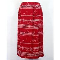 Windsmoor - Size: 12 - Red - Knee length skirt