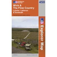 wick the flow country os explorer active map sheet number 450