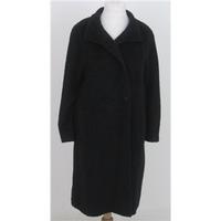 windsmoor size 14 black wool mohair blend long coat