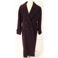 windsmoor size 16 burgundy wool cashmere mix coat