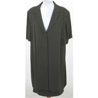 windsmoor size 20 green pinstripe skirt suit