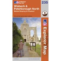 Wisbech & Peterborough North - OS Explorer Active Map Sheet Number 235
