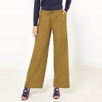 Wide Leg Cotton/Linen Trousers