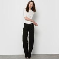 Wide Leg Belted Trousers