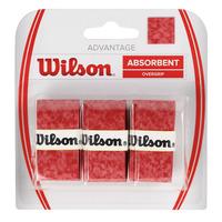 wilson advantage overgrip 3 pack red