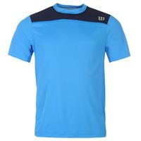 wilson woven crew tennis t shirt mens