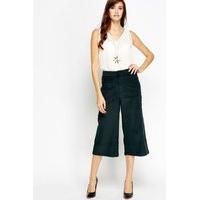 Wide Cord Cropped Trousers