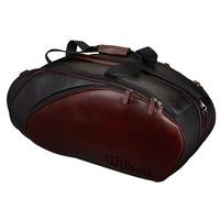 wilson premium leather 6 racket bag