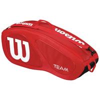 wilson team ii 6 racket bag aw16 red