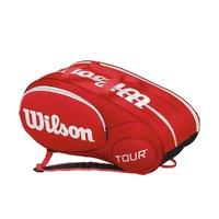 wilson mini tour 6 racket bag red