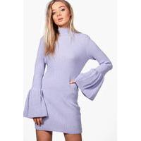 Wide Sleeve Jumper Dress - bluebell