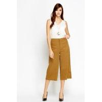 Wide Cord Cropped Trousers