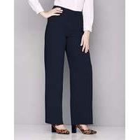 Wide Leg Stretch Trousers - Long