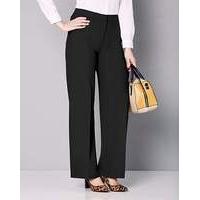 wide leg stretch trousers short