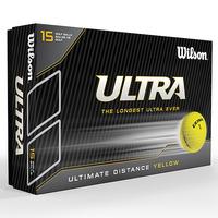 Wilson Ultra Ultimate Distance Golf Balls - Pack of 15 - Yellow