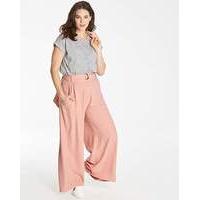 Wide Leg D Ring Belted Trousers Reg