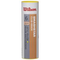 Wilson Smashstar Synthetic Shuttlecocks - Tube of 6 - Yellow, Medium